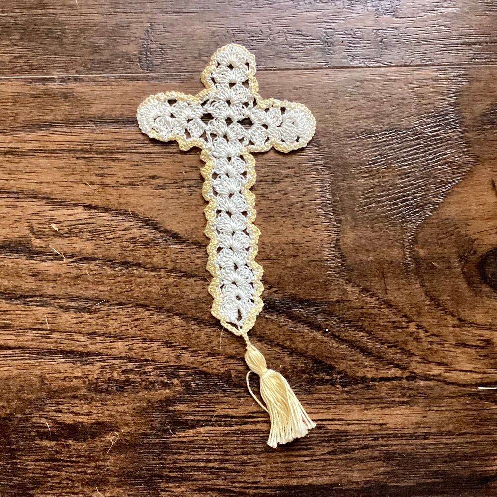 Crochet Cross Bookmark
